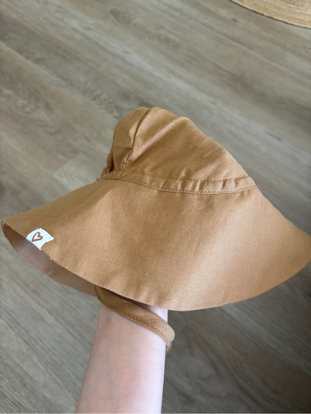 Kids Cotton/Linen Sun Hat - Tan